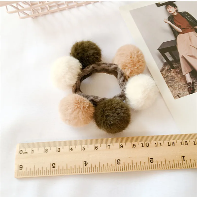 Повязка для волос с шариками Женская модная эластичная резинка Корейская версия