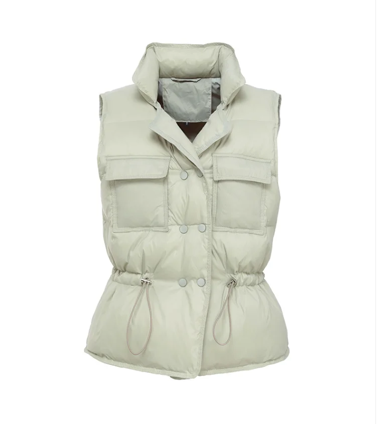 

2020 New Autumn Winter Women Ultra Light Down Vest White Duck Down Jacket Short Down Coat Parka Ladies Sleeveless Waistcoat