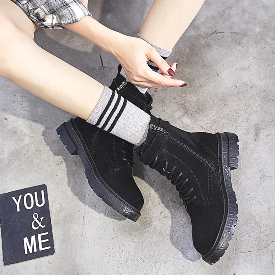 LCIZRONG новые зимние женские ботильоны на молнии Модные Повседневные высокие