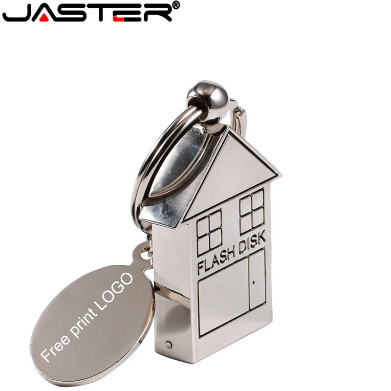 Флэш накопитель JASTER металлический дом серебристый флеш 4 ГБ 8 16 32 64 флэш диск