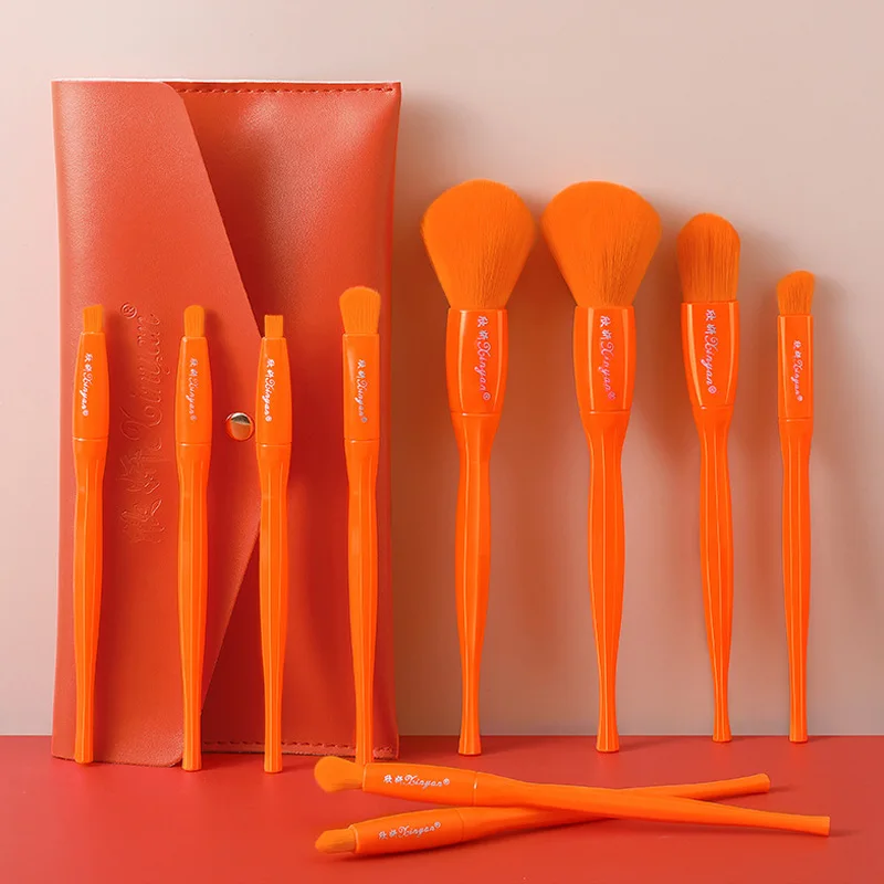 10 шт. набор кистей для макияжа конфетные флуоресцентные цвета жидкая основа