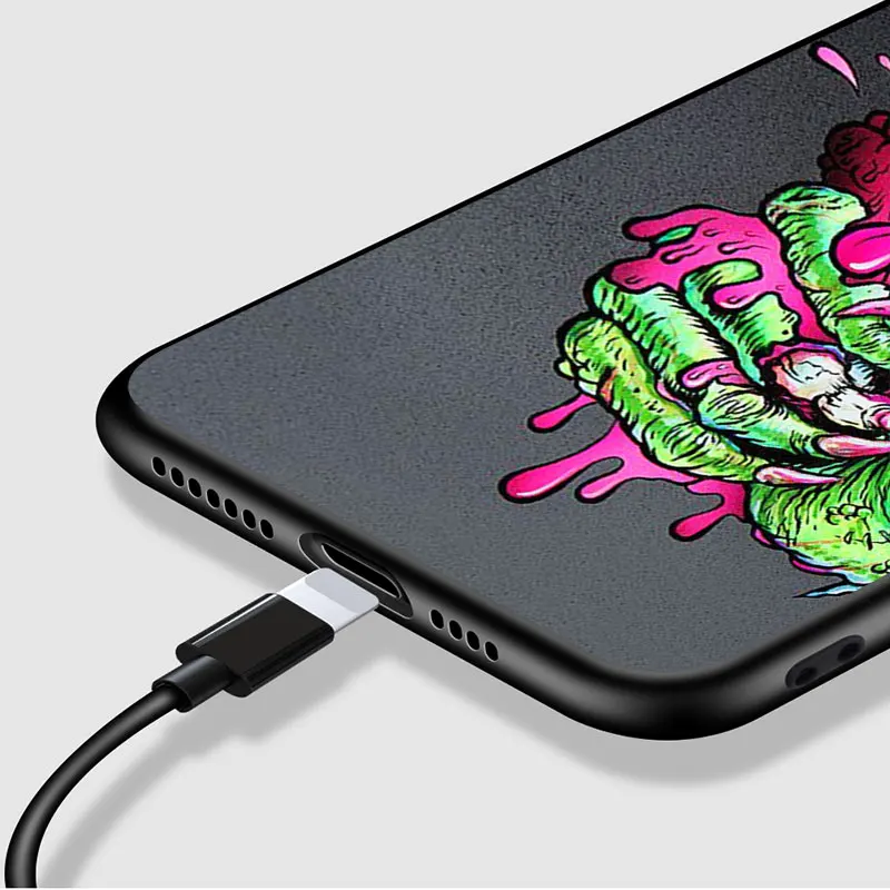 

Cool illustration For iPhone 12 Pro Max Mini 11 Pro XS Max X XR 6S 6 7 8 Plus 5S Soft Black Phone Case