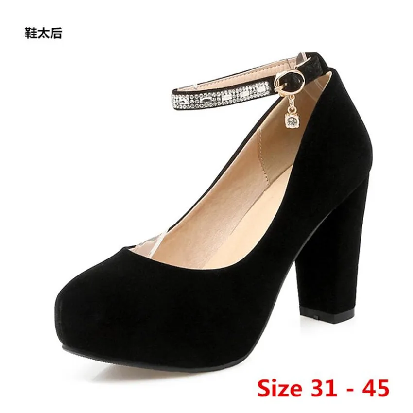 

Туфли-лодочки женские на высоком каблуке, свадебные вечерние туфли, платформа, классические, туфли на высоком каблуке, маленький размер 31 - 45