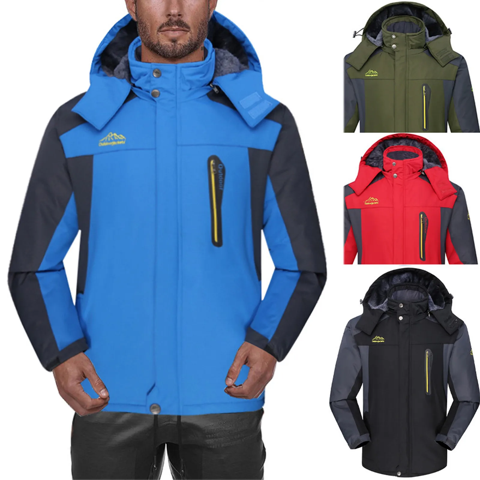 

Ski Suit for Men Windproof Waterproof Warm Thicken plus velvet Jackets Male Winter Mountain Skiing Snowboarding Coats L-9XL
