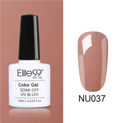 037 Elite99 Гель-лак Набор UV Vernis Полупостоянный праймер верхнее покрытие 10 мл телесный гель лак для ногтей, маникюр гель лак PolishesNails - Цвет: 037
