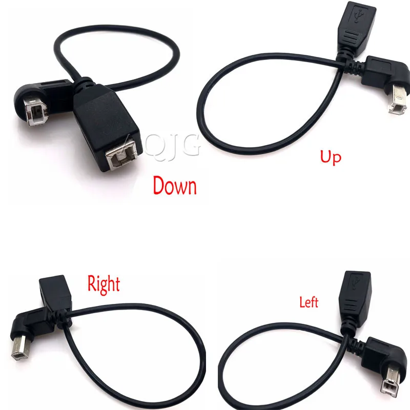 USB кабель для принтера 25 см 2 0 B штекер на гнездо Удлинительный вверх вниз вправо
