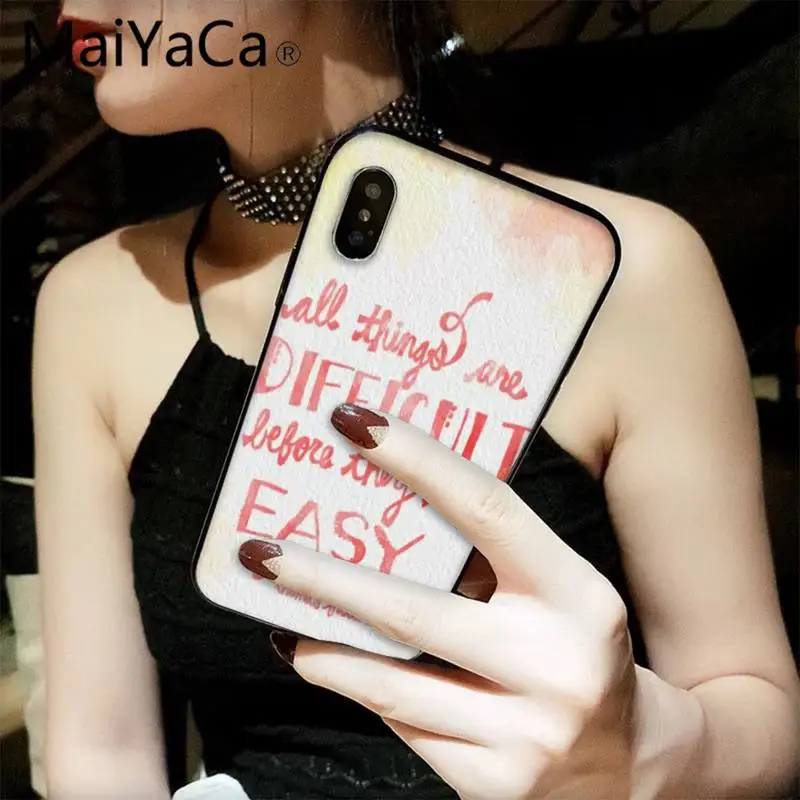 

MaiYaCa Word Pattern Quotes Phone Case fundas for iPhone 12 8 7 6 6S Plus X XS MAX 5 5S SE XR 11 12 pro max shell
