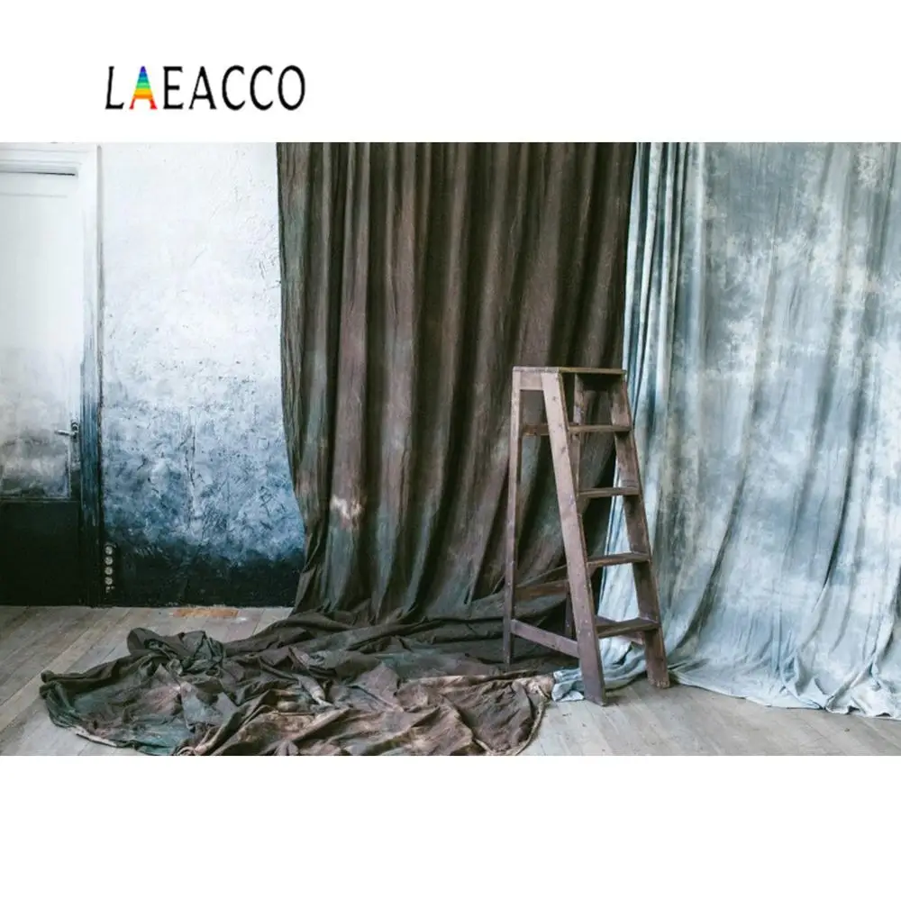 Laeacco Фотофон гранж Темный дом старый занавес лестница Детские Вечерние Декорации