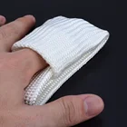 Перчатки для сварки с защитой от ожогов, бежевые защитные перчатки для пайки Tig, защитные перчатки для рабочего места, прочный тепловой экран для пальцев из стекловолокна