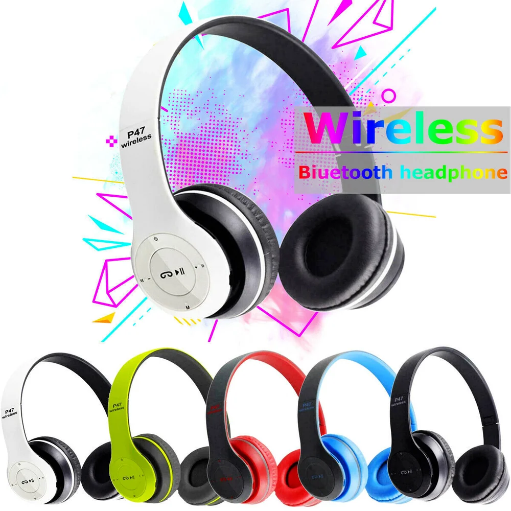 

9D Stereo Foldable Wireless Headphones for Mobile Iphone Huawei SumsamgTablet Bluetooth 5.0 Headset with Mic Support SD Card NEW