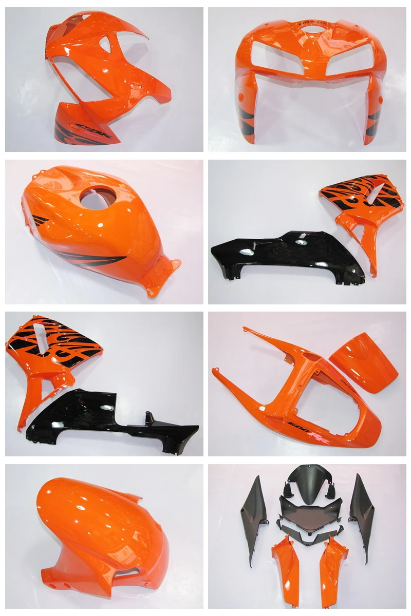 

DAKE orange flame black fairings for CBR600 F5 HONDA CBR600RR 05 06 F5 CBR 600 RR 2005 2006 injection fairing kit #117ll
