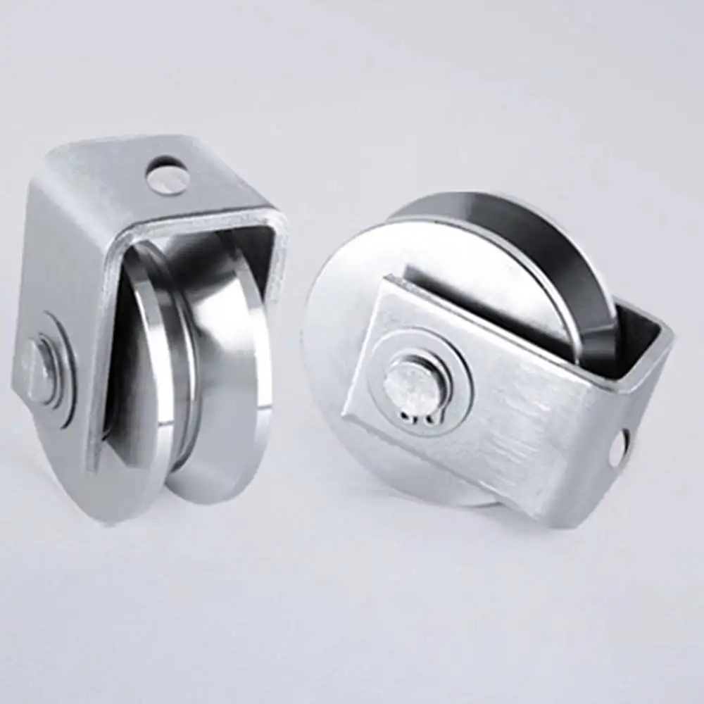 

201 Stainless Steel U/V/H Shape Bearing Fixed Pulley for Guide Wheel Sliding Door