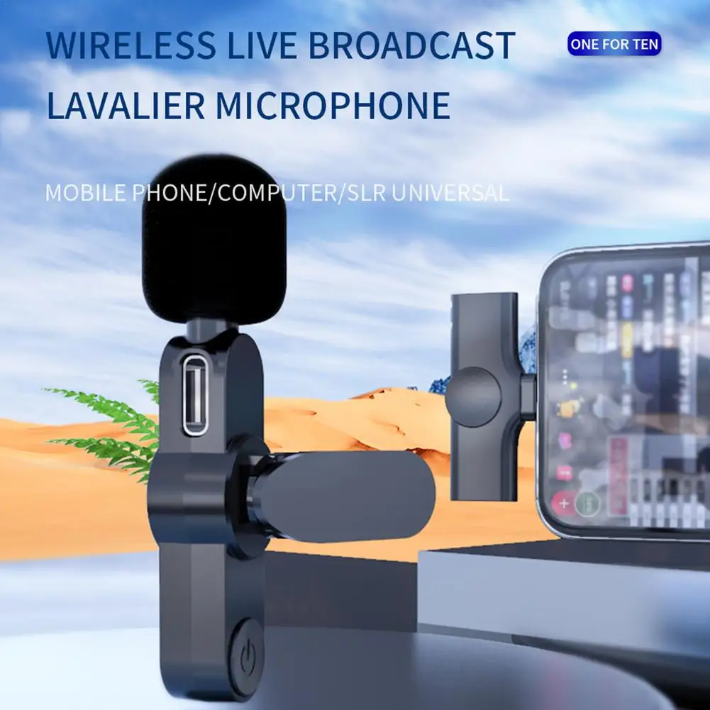 

Portable Microphone Clip Tie Collar For Mobile Phone Speaking USB Type C Microphone Plug And Play Phone Mic For Podcasting