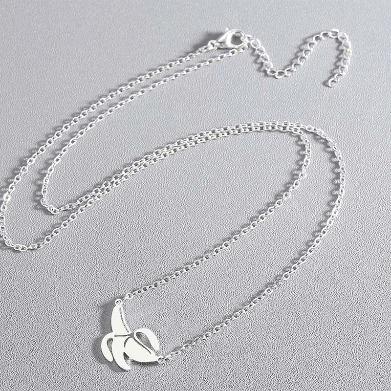 Ожерелье из бананов женские парные милые Подвески в виде фруктов золотые цепочки