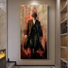 Художественные картины на холсте с изображением граффити Peaky Blinders, художественные плакаты и принты, портрет Томми Шелби, настенные картины, домашний декор