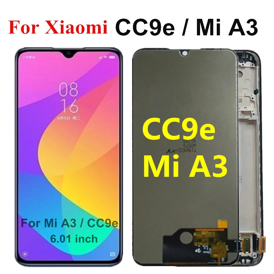 6 01 дюйма TFT ЖК дисплей для Xiaomi Mi A3 дигитайзер сенсорного экрана в сборе запасные