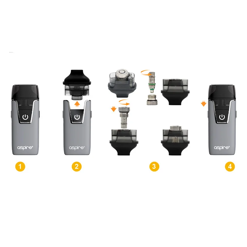 Электронная сигарета Aspire Nautilus AIO vape kit 4 5 мл бак атомайзера Pod картридж bcvc 1 8 Ом