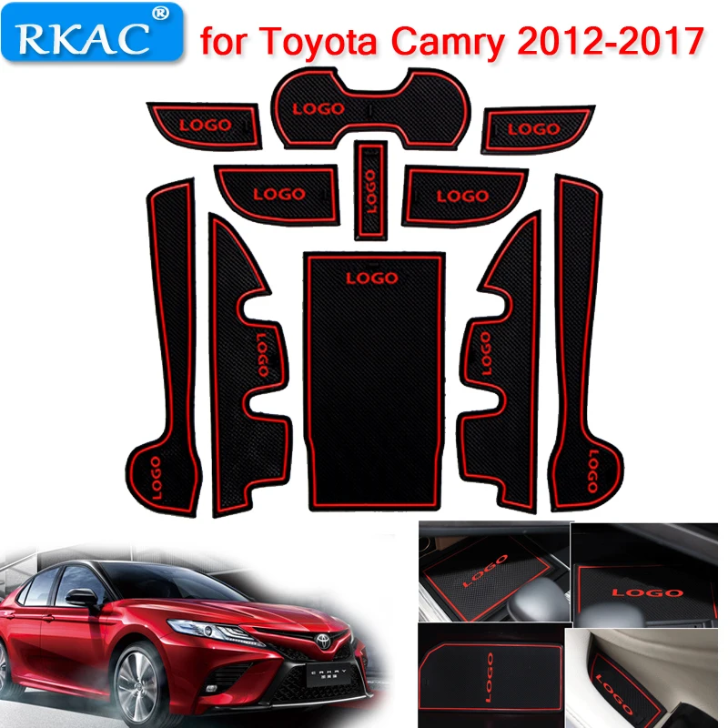 For Toyota Camry 7 XV50 Anti-Slip Rubber Gate Slot Mat Daihatsu Altis Aurion 50 2012 - 2017 MK7 Accessories mats stickers | Автомобили и