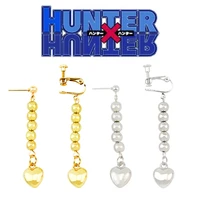 anime hunter x hunter hisoka earrings star teardrop poker heart pendant earrings for women men cosplay jewelry accessories