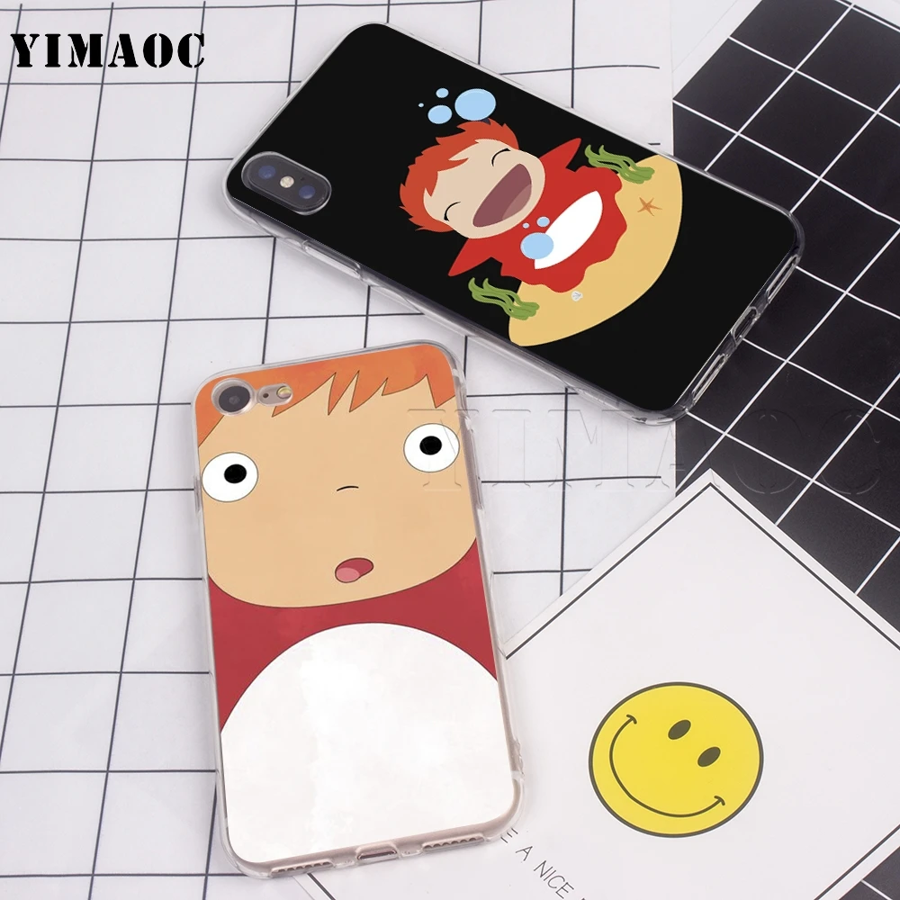 Мягкий силиконовый чехол YIMAOC Ponyo на скале для iPhone 11 Pro XS Max XR X 8 7 6 6S Plus 5 5s se |