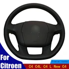 Сделай Сам, ручная строчка, искусственная кожа PU черного цвета для Citroen C4 C4L C4 L, новинка C4