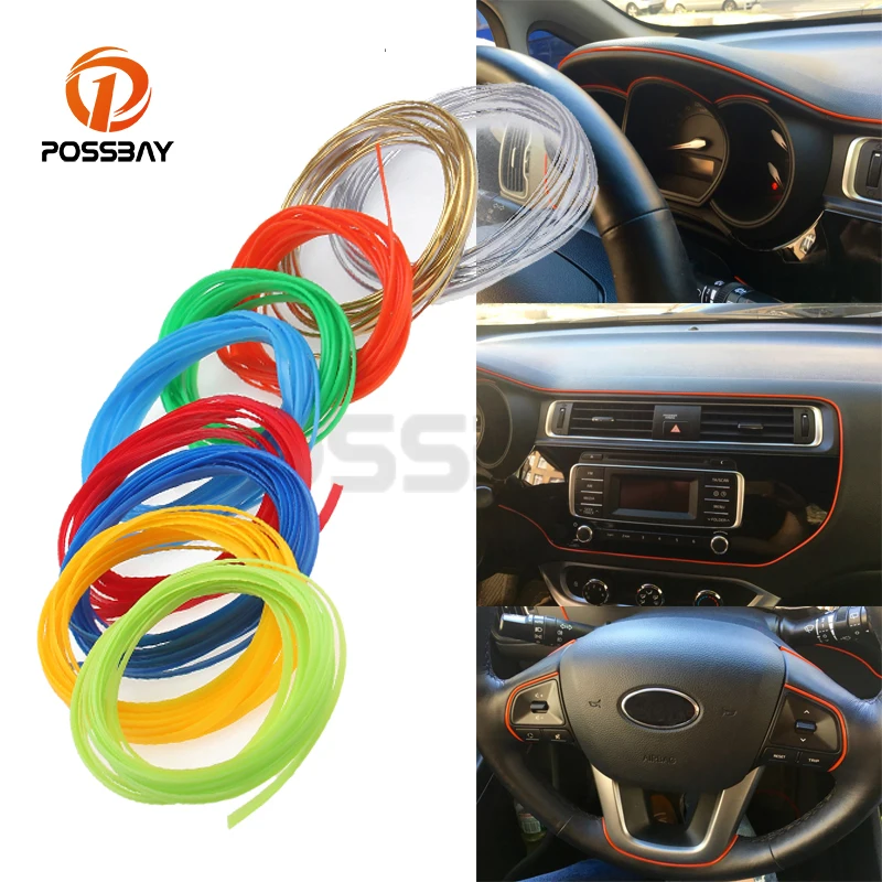 Универсальная гибкая лента POSSBAY для отделки салона автомобиля 5 м|interior mouldings|trim strip