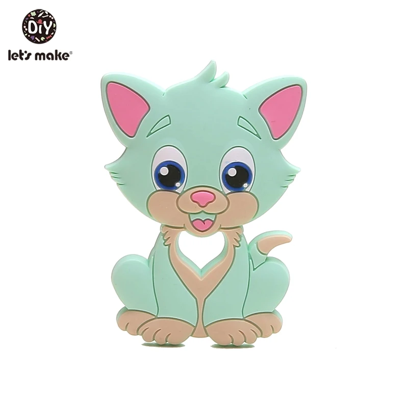 Let'S Make 1Pc Silicone Baby Teether Toddler Toys Diy Stroller Accessories For Pacifier Chain Owl Food Grade Toys Baby Teether - Цвет: 1ER12954