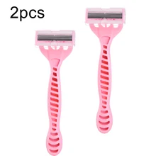 2pcs/set Handle Manual Pink Women Manual Shaving Barber Trimmer Bikini Razor Underarm Razor (4)