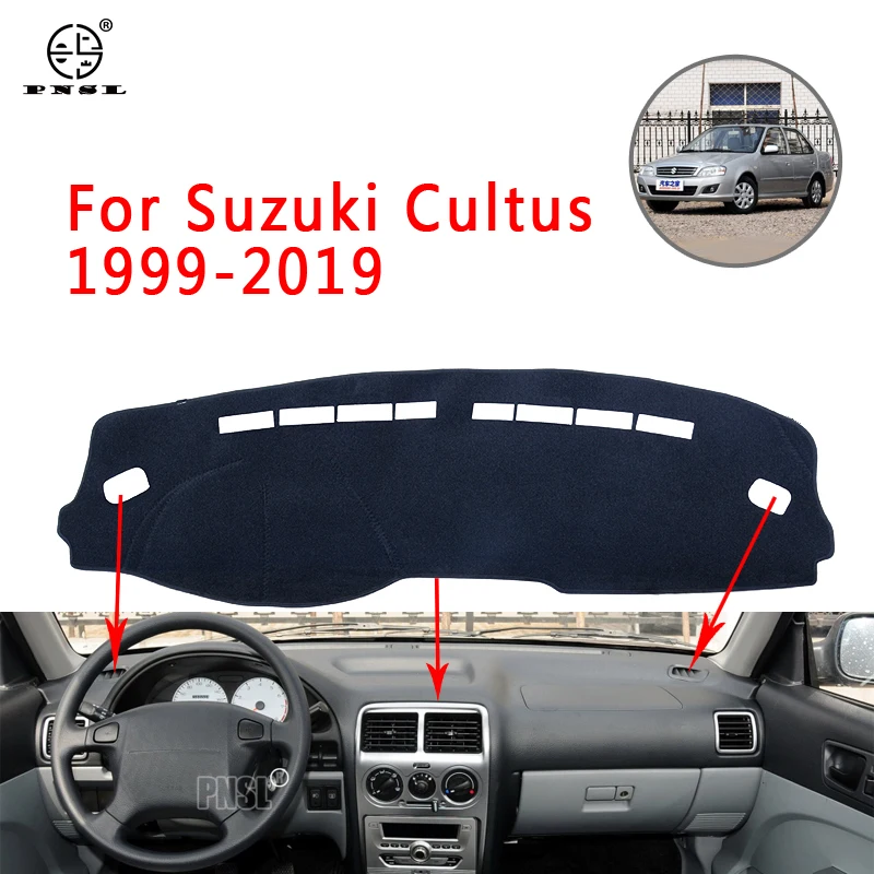 PNSL крышка приборной панели автомобиля коврик для ковёр Suzuki Cultus 1999 2019 Защита от