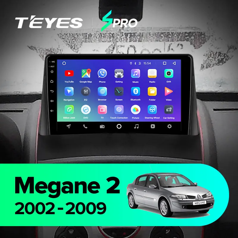 TEYES SPRO Штатная магнитола для Рено Меган 2 Renault Megane 2 2002-2009 Android 8.1, до 8-ЯДЕР, до 4+ 64ГБ 32EQ+ DSP 2DIN автомагнитола 2 DIN DVD GPS мультимедиа автомобиля головное устройство