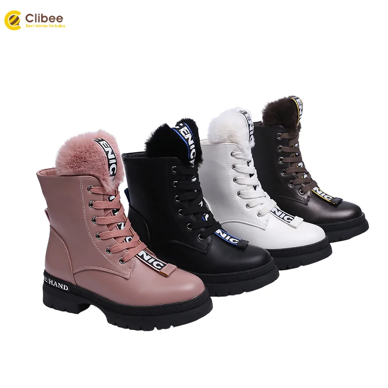 CLIBEE Girls Warm Winter Snow Boots Kids PU Leather Mid-Calf Martin Boots with Woolen Lining Thicken Shoes Children Walking Boot
CLIBEE Girls Warm Winter Snow Boots Kids PU Leather Mid-Calf Martin Boots with Woolen Lining Thicken Shoes Children Walking Boot