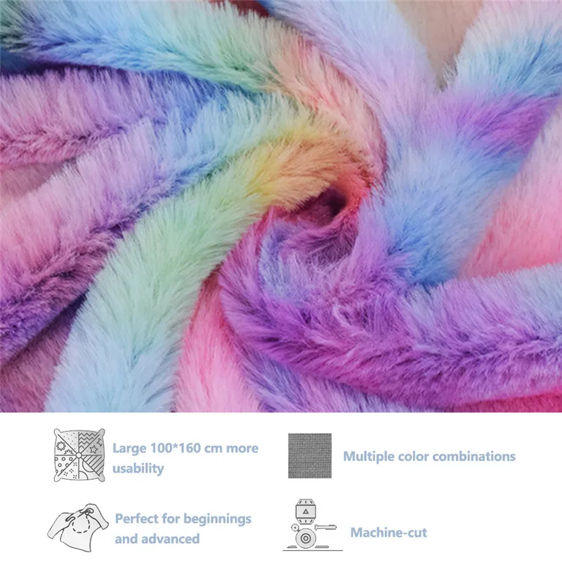 Плюшевая ткань 100x160 см цветная теплая для DIY домашний текстиль одежда игрушки