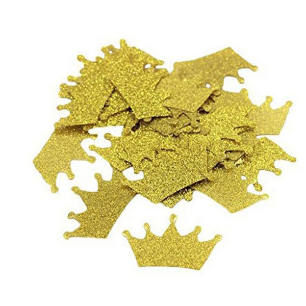 crown gold 100 шт. Корона из розового золота блестящее конфетти на день рождения холостяцкая курица вечерние конфетти для свадебной вечеринки разброс Декор DIY принадлежности - Color: crown gold