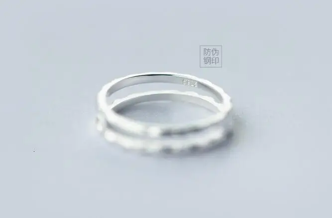 Настоящее серебро 925 пробы хорошее ювелирное изделие двурядное кольцо GTLJ1355 |