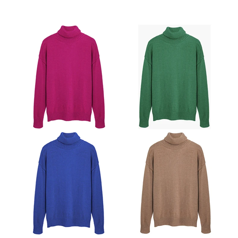 Водолазка женская модная с высоким воротником супермягкий осенне-зимний Пуловер