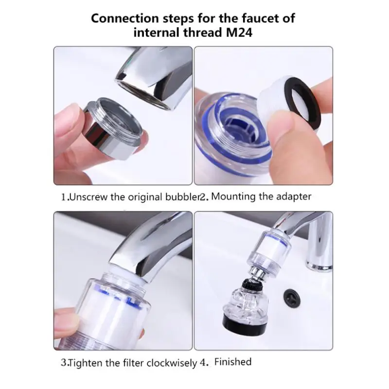 

Hot Kitchen Water Faucet Aerators Home Third Gear Pressure Water Diffuser Double Layer Filter Shower Head Nozzle Tap Connector