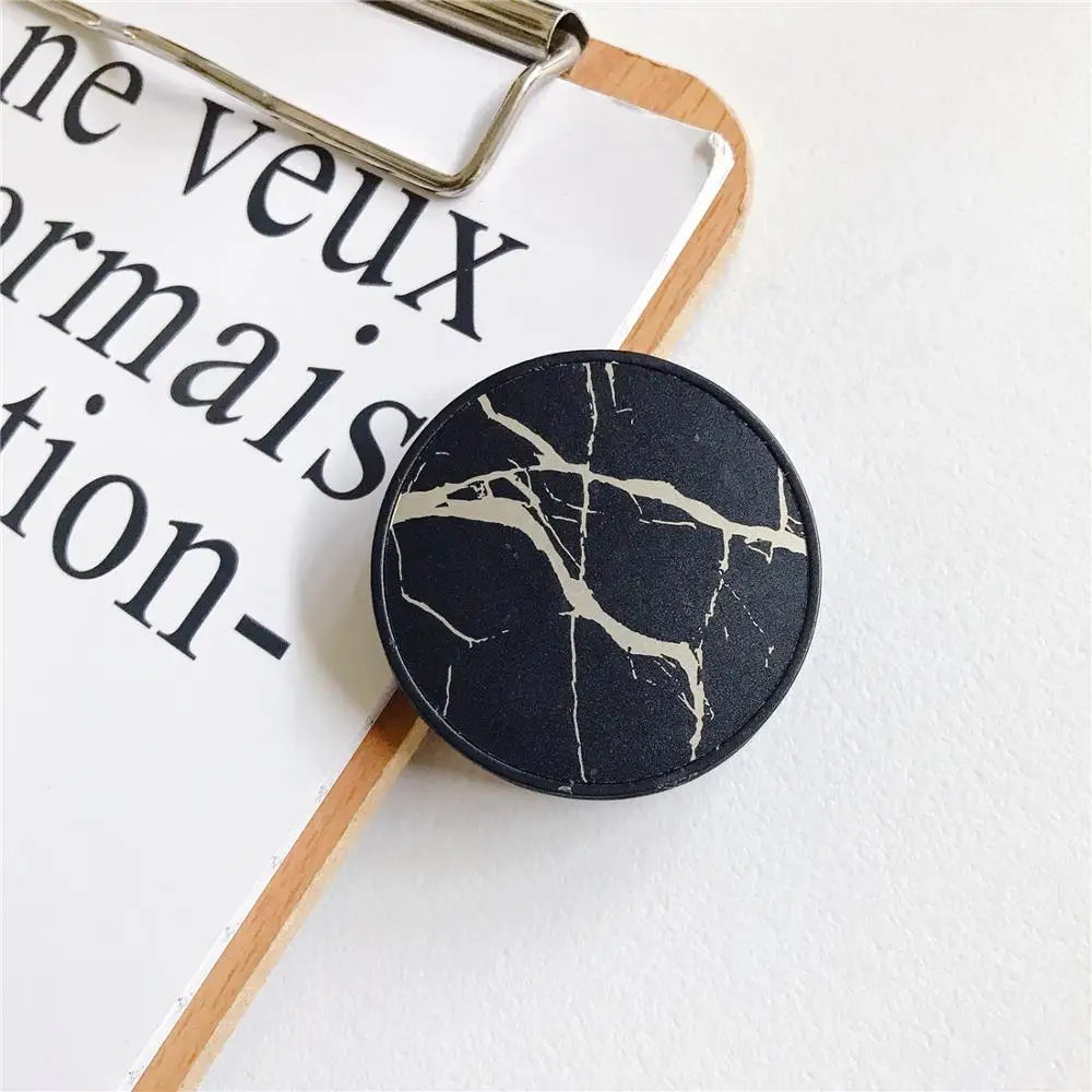 Matte Popular Marble Expanding Phone Stand Grip Finger Rring Support Anti-Fall Round Foldable Mobile Holder for iPhone 11 | Мобильные