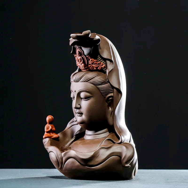 Керамическая декоративная статуя Гуаньинь китайская буддийская скульптура