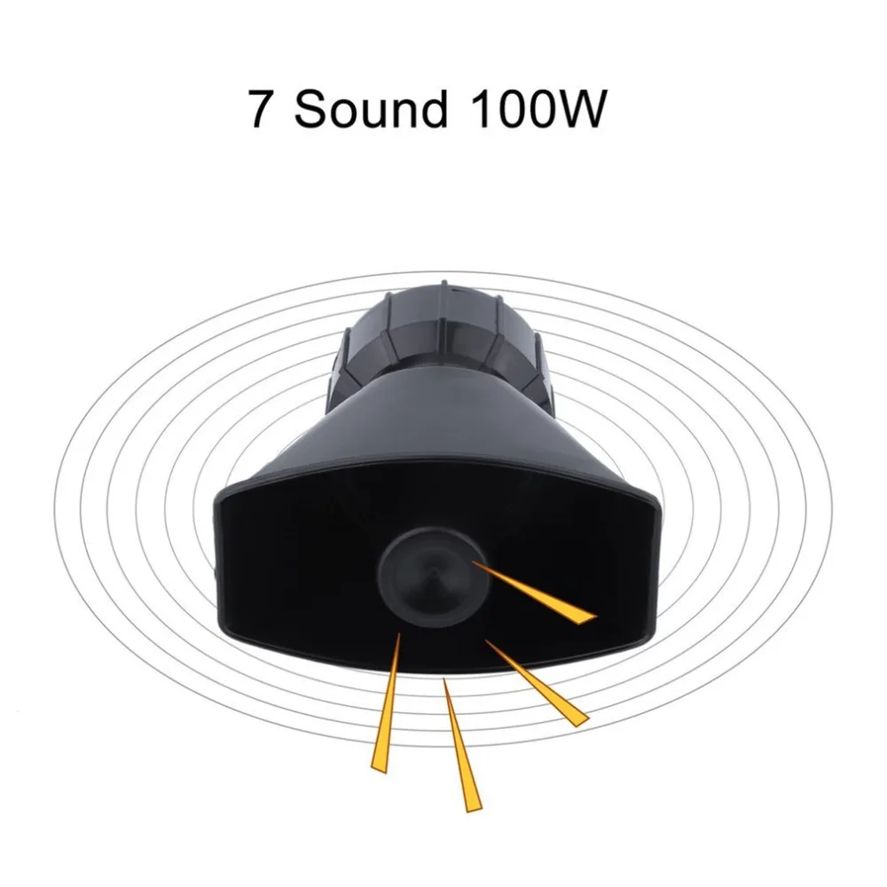 12V Car And Motorcycle Electronic Alarm Horn Siren PA Speaker System Security 100w Seven-Tone Microphone | Автомобили и мотоциклы