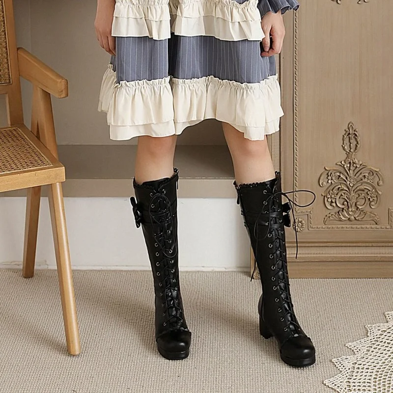 FXYCMMCQ Winter 2021 Explosive Fashion Princess Boots Lolita Boots for Women 8-57