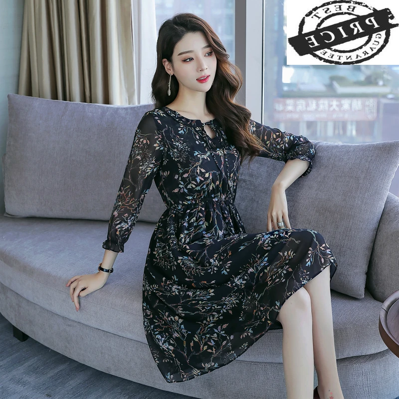 

Midi Real Silk Summer Dress Women Elegant Print Floral Dress Slim Party Beach Dresses Maxi Vestidos Verano 2021 LWL1a0a
