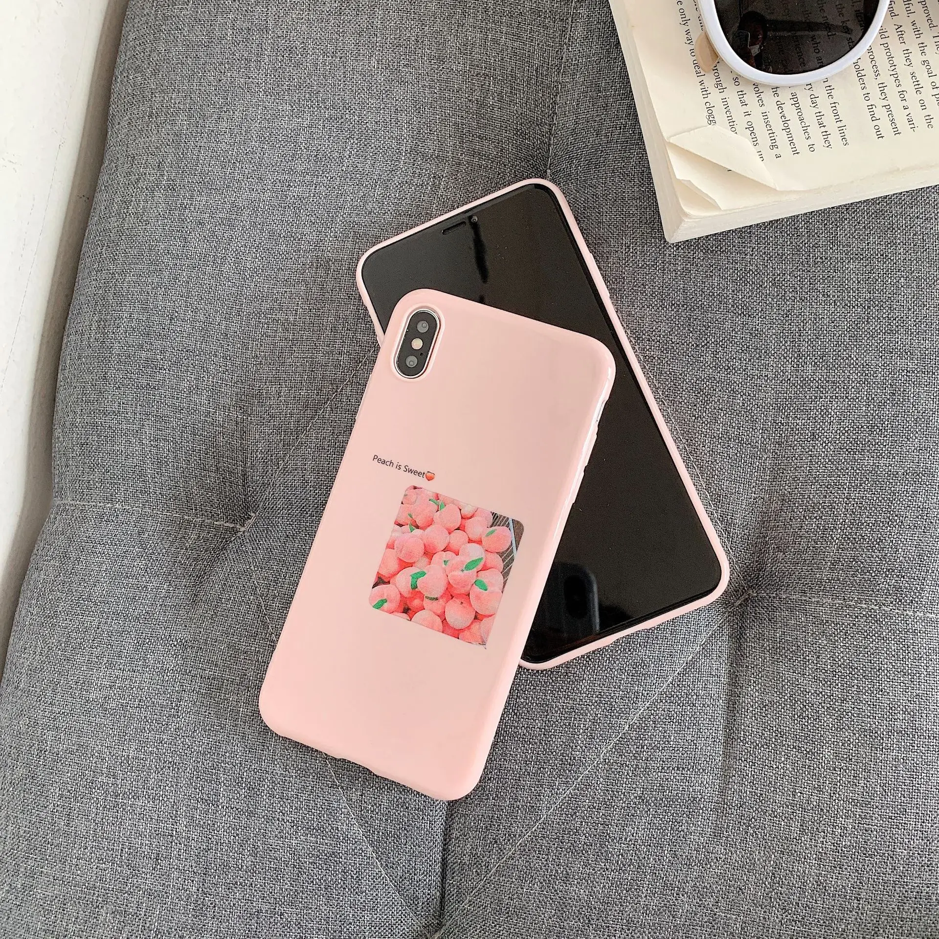 

Ins Wind Peach Mobile Phone Shell iPhone 8plus Case iPhone 6 Case Phone Case