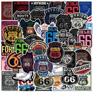103050pcs route 66 the main street of america stickers laptop guitar luggage phone bike cool graffiti sticker decal kid toys free global shipping