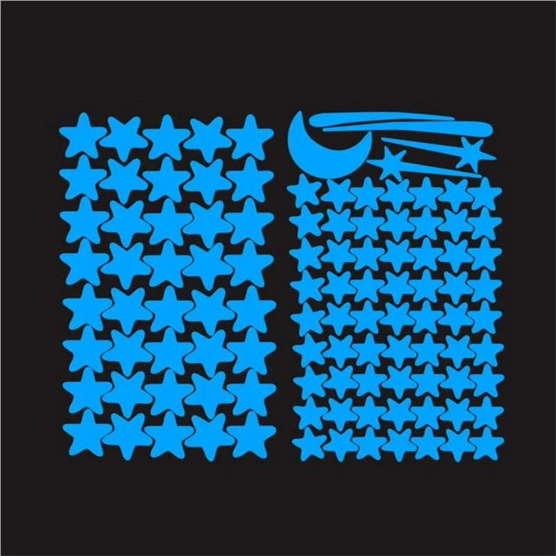 Зеленый синий светящиеся звезды 103 + 5 шт. метеоритные настенные стикеры Стикеры