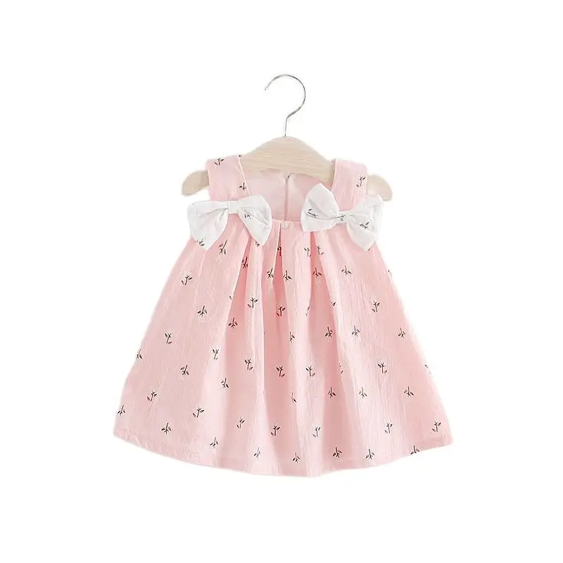 Summer Girls Dresses Kids Elegant Princess Dress Sleeveless Cute Sundress 2-8 Years Children's Clothing | Детская одежда и