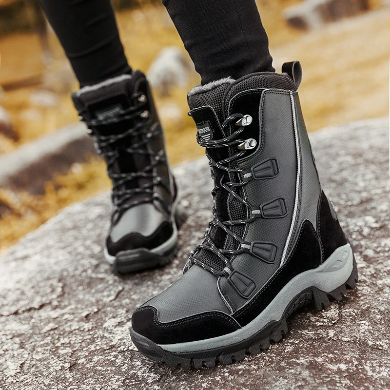 Женские зимние ботинки зимняя теплая обувь водонепроницаемые резиновые