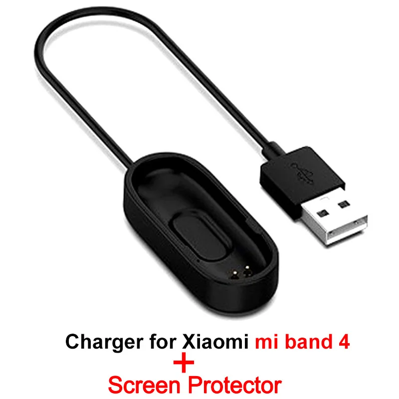 Зарядное устройство для Xiaomi Mi Band 2 3 4 зарядный кабель для передачи данных Док-станция зарядный кабель для Xiaomi Mi Band 4 USB зарядное устройство защита экрана