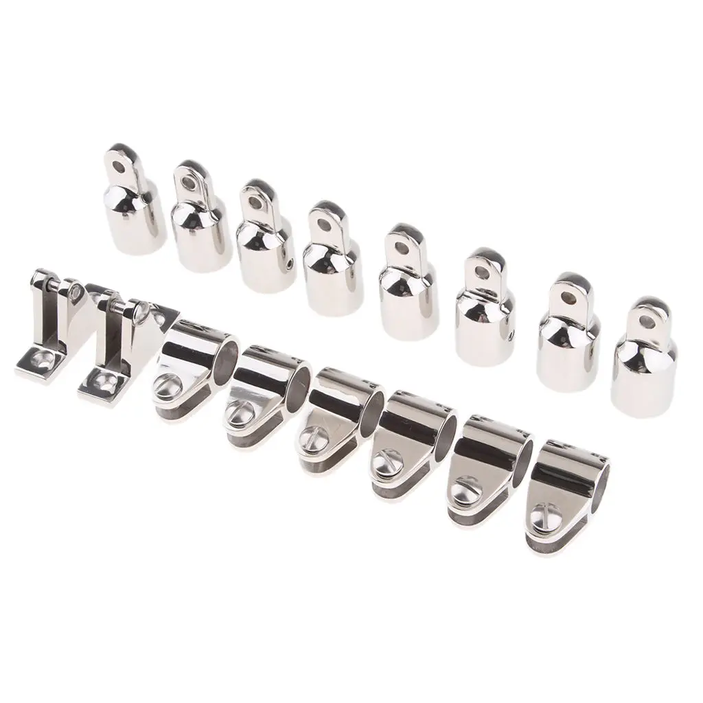 

16pcs/Set Bimini Top Fittings Eye End Jaw Slide Hinge Mount Stainless Steel Marine Hardware