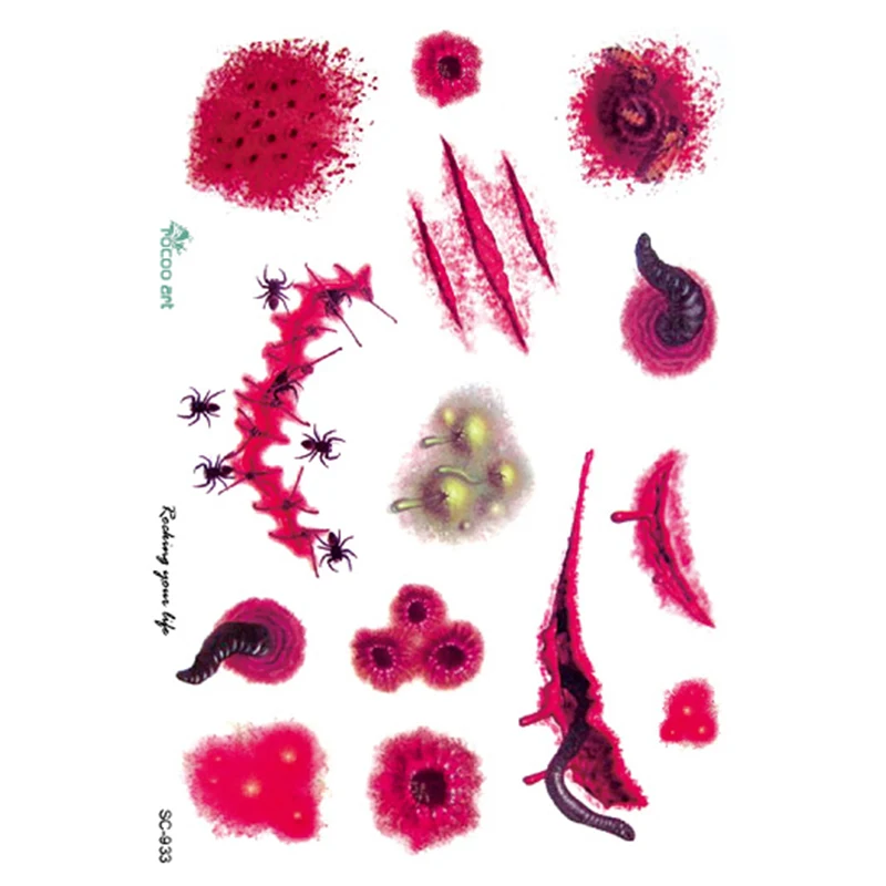 Экологически водостойкая временная татуировка на руку реквизит для