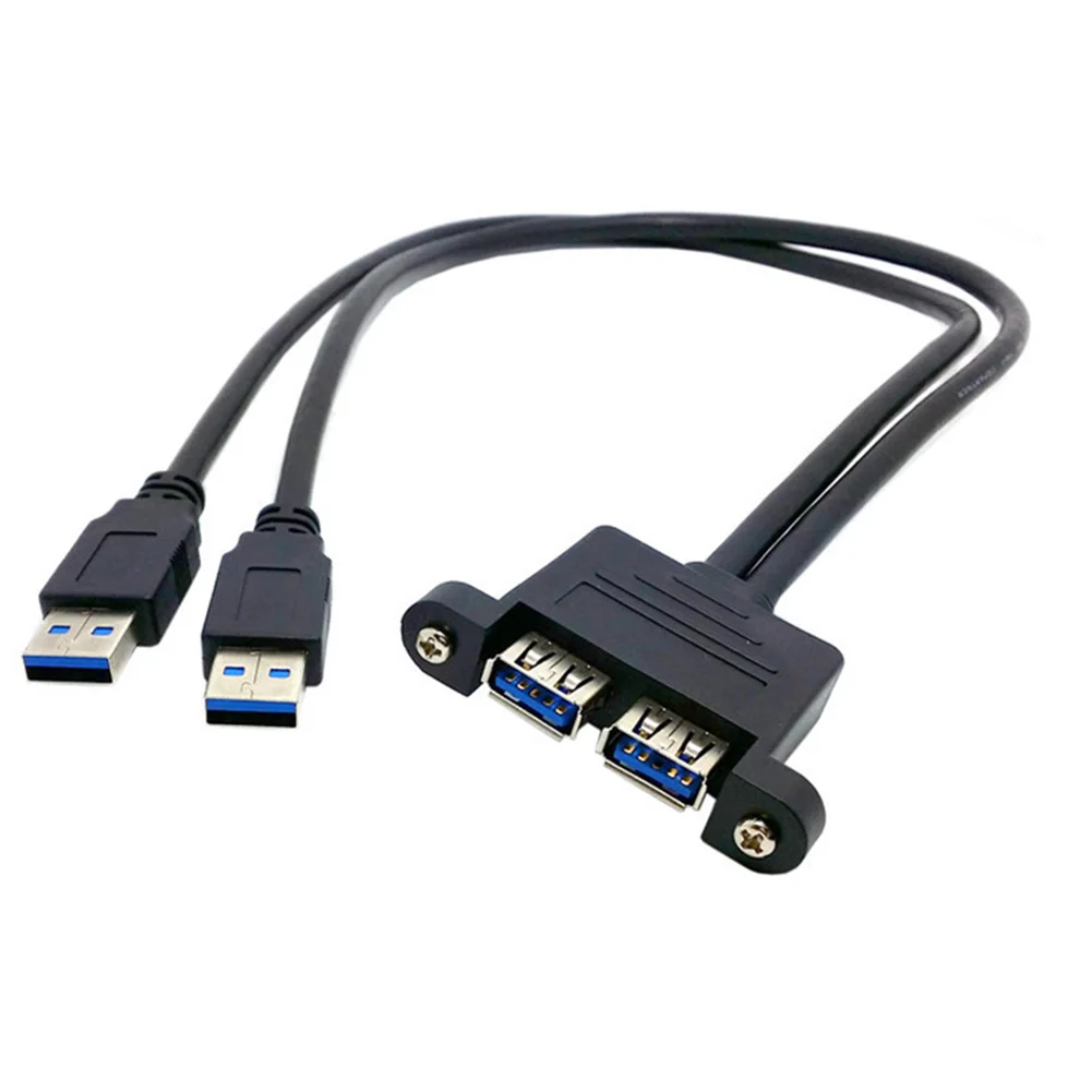 Двойной USB 3 0 кабель-удлинитель с резьбовым отверстием для домашнего офиса DU55 |